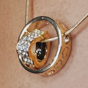 Swarovski Spinning Heart Necklace